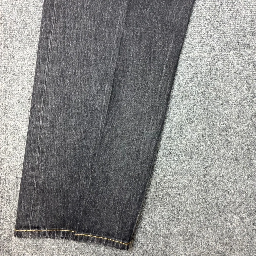 Y2K 90s Levis 501 Original Straight Leg Jeans Mens 46x32 Dark Wash Button Fly